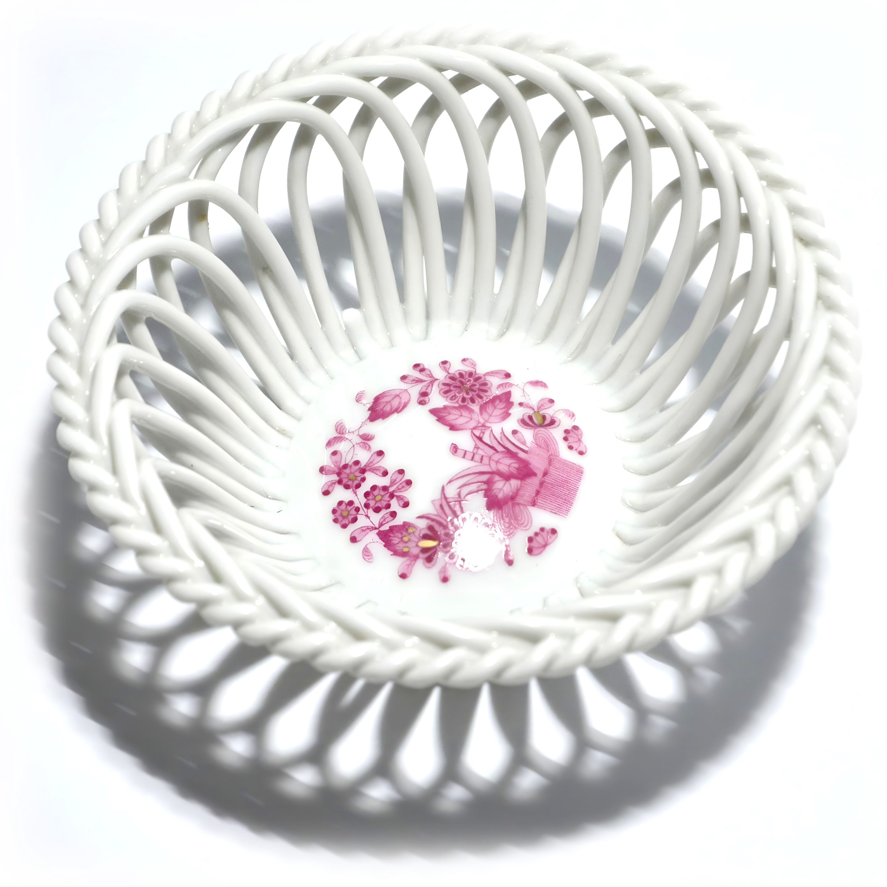 Herend Indian Purple Blumen-Korb - Geflochtener Pflanzer
